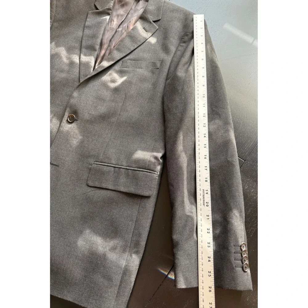 Banana Republic Pindot Sport Coat Mens 42R Dark Gray Two-Button‎ Blazer Jacket